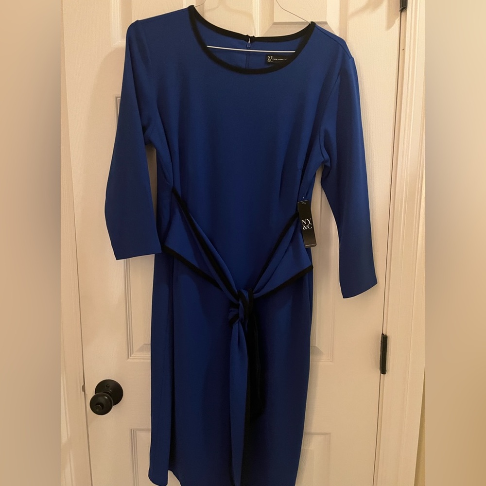 Blue work or casual dress